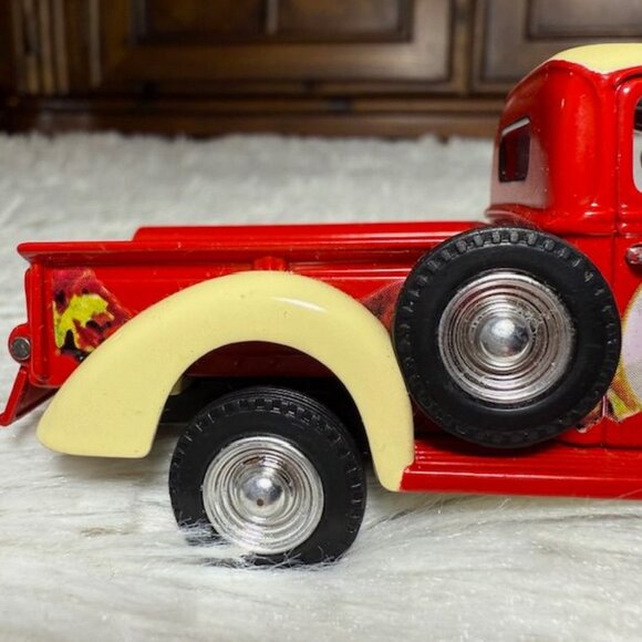 Vintage Coca-Cola x Mattel Matchbox Metal Red Yellow 1940 Ford Pick Up Truck - Picture 10 of 14